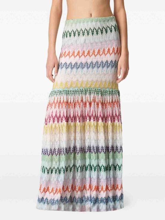 25FW 미소니 롱 스커트 29DS26SH1KBR015IS30G5 Multicolour - MISSONI