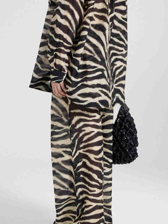 26SS 에르마노 설비노 팔라초 팬츠 D484P700YAJS4800 Animal Print - ERMANNO SCERVINO