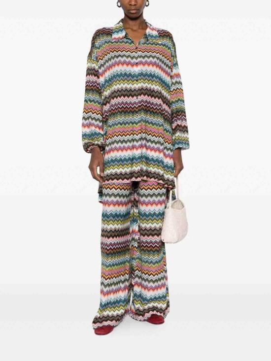 26SS 미소니 팔라초 팬츠 29MC23SI02BR014FSM9YJ Multicolour - MISSONI