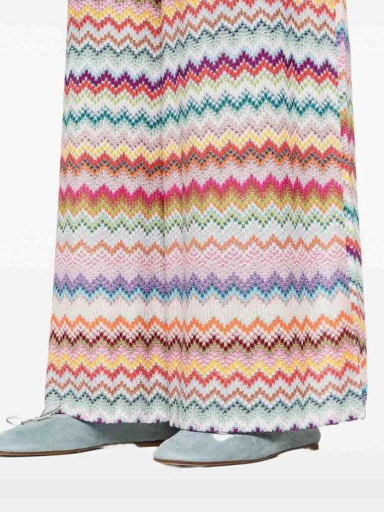 26SS 미소니 팔라초 팬츠 29MC23SI02BR014FSM9WV Multicolour - MISSONI