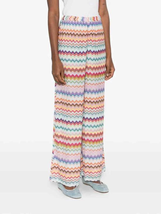 26SS 미소니 팔라초 팬츠 29MC23SI02BR014FSM9WV Multicolour - MISSONI