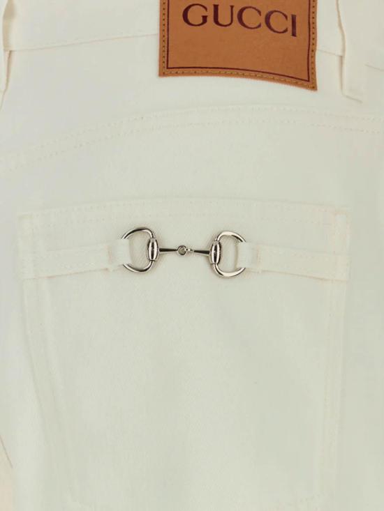 26SS 구찌 스트레이트 팬츠 855031XDDD99000 White - GUCCI