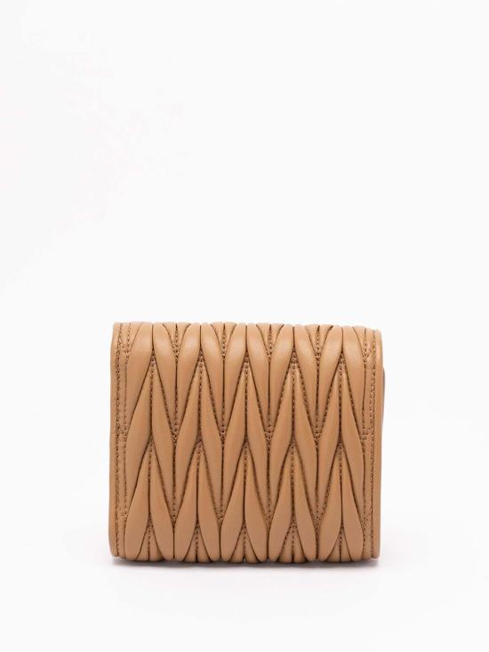 26FW 미우미우 스몰 마테라쎄 나파 레더 지갑 5MH033AFPPF098L CAMEL - MIU MIU