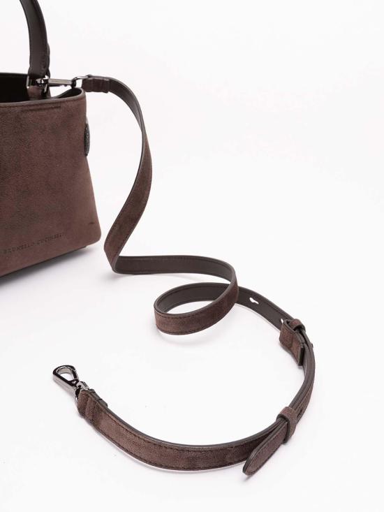 26FW 브루넬로 쿠치넬리 스몰 에센스 탑핸들 백 MBDLD2499C9885 Brown - BRUNELLO CUCINELLI