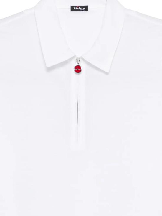 25FW 키톤 폴로 티셔츠 UMK087701004 White - KITON