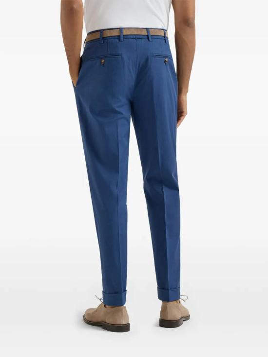 26SS 브루넬로 쿠치넬리 코튼 스트래치 미드 라이즈 슬림 핏 치노 M289LI1770C6049 Denim - BRUNELLO CUCINELLI