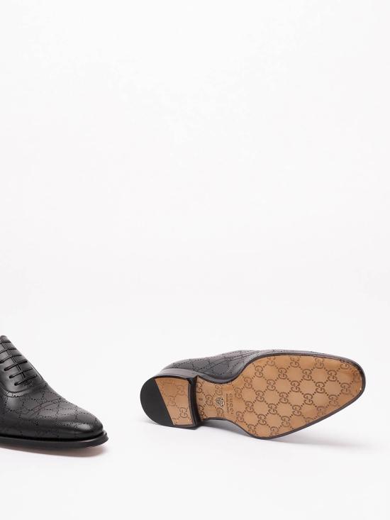 25FW 구찌 레이저 GG 레이스업 슈즈 863019AAGBV1000 Black - GUCCI