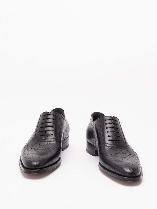25FW 구찌 레이저 GG 레이스업 슈즈 863019AAGBV1000 Black - GUCCI
