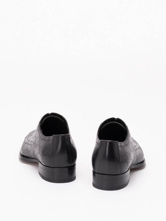 25FW 구찌 레이저 GG 레이스업 슈즈 863019AAGBV1000 Black - GUCCI