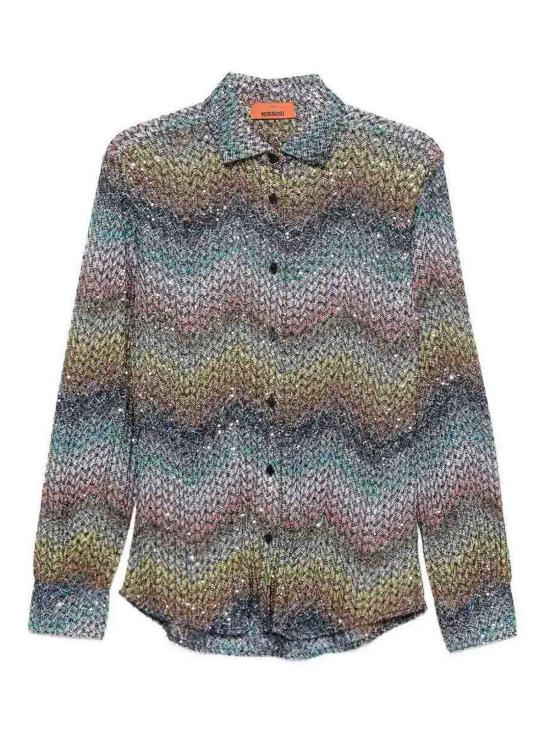 25FW 미소니 셔츠 29DS26SJ0ZBC0065SMSNS Blue