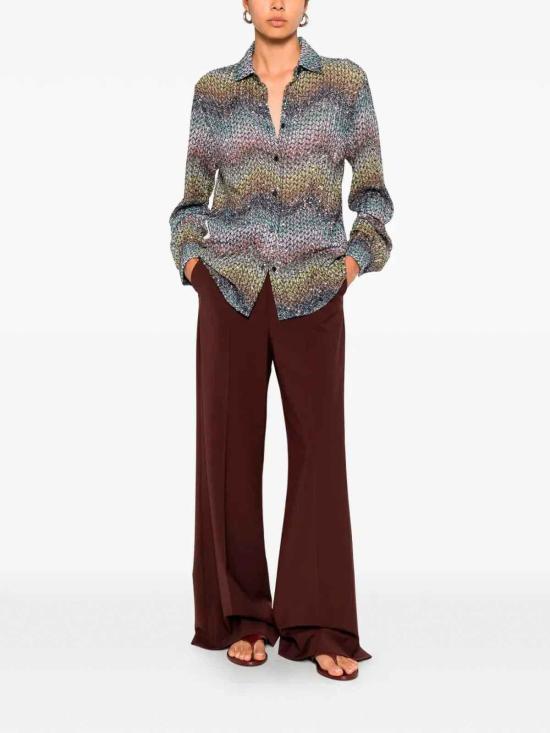 25FW 미소니 셔츠 29DS26SJ0ZBC0065SMSNS Blue - MISSONI