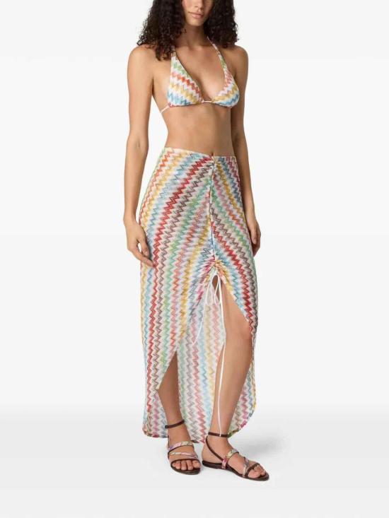 25FW 미소니 롱 스커트 29MS26SH03BR014JSM9X3 White - MISSONI