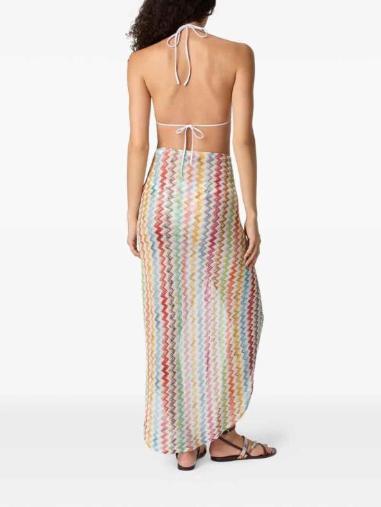 25FW 미소니 롱 스커트 29MS26SH03BR014JSM9X3 White - MISSONI