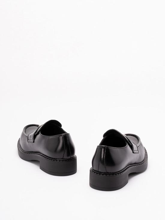 26FW 프라다 초콜릿 브러쉬드 레더 로퍼 2DE127055FG000F0002 Black - PRADA