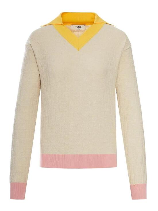 26SS 펜디 긴팔 티셔츠 FZXE95AW4SF0WC4 Light Beige