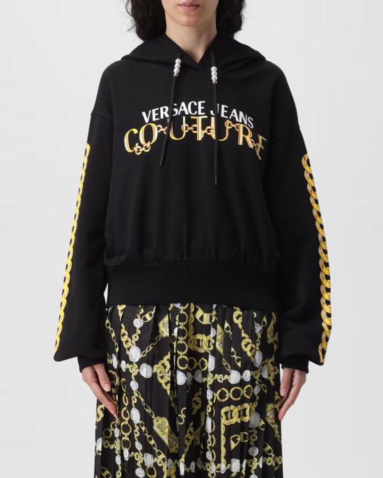  베르사체 후드 티셔츠 75HAIF01 75DP314 G89 NERO MULTI - VERSACE