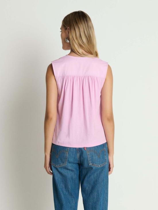  네이션 민소매 티셔츠 로스앤젤레스 셀마 V넥 탱크탑 - NATION
