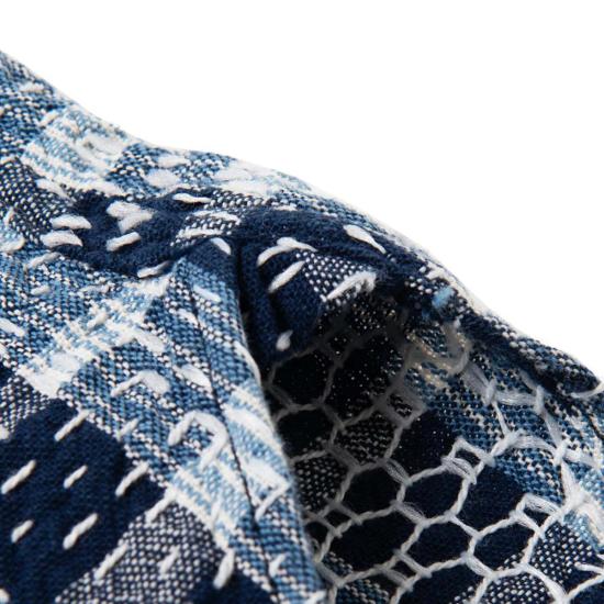  스튜디오 다치산 긴팔 셔츠 Studio D'artisan 사시코  인디고 - STUDIO D'ARTISAN