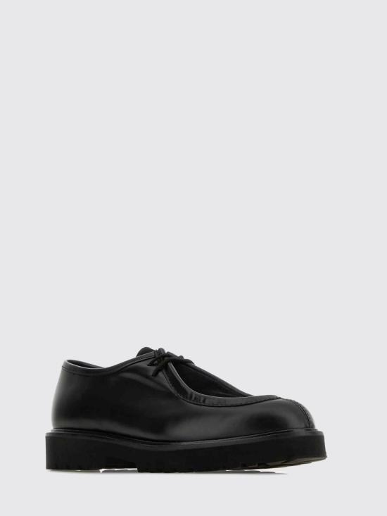 26SS 막스마라 트랙레이스업 레더 로퍼 2524526072600 002 Black - MAX MARA