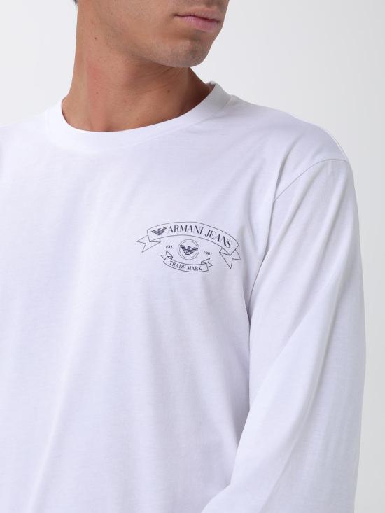 26SS 엠포리오 아르마니 긴팔 티셔츠 EM005927AF25885 U0009 White - EMPORIO ARMANI