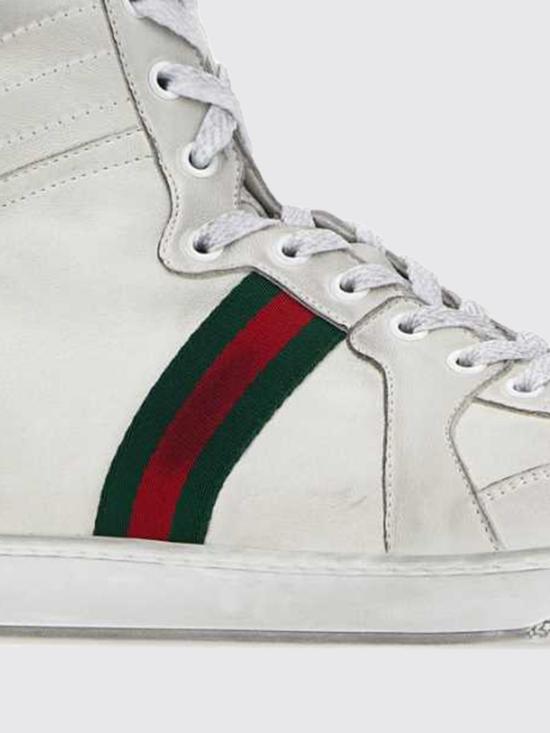 26SS 구찌 스트레치 하이탑 스니커즈 864414AAGFF 9099 White - GUCCI