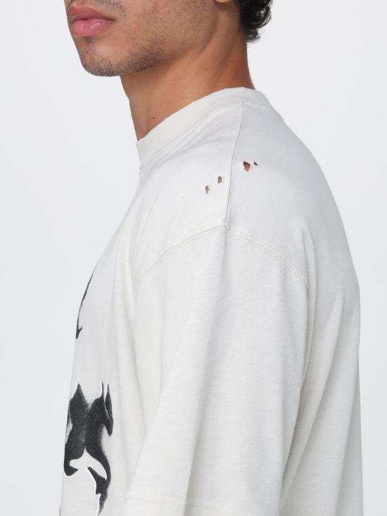 26FW 아크네 스튜디오 고딕 로고 티셔츠 BL0430 DC6 White - ACNE STUDIOS