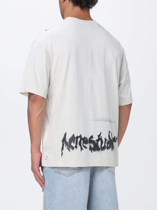 26FW 아크네 스튜디오 고딕 로고 티셔츠 BL0430 DC6 White - ACNE STUDIOS
