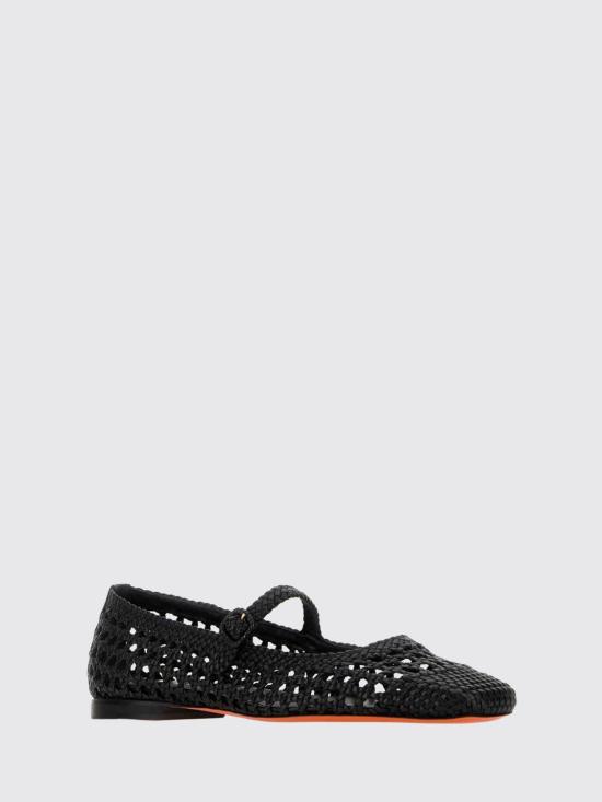 26SS 산토니 플랫 슈즈 WAMA72160HA1SARX N01 Black - SANTONI