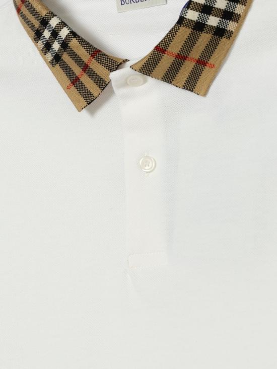 26FW [키즈] 버버리 폴로 셔츠 8105571 White - BURBERRY