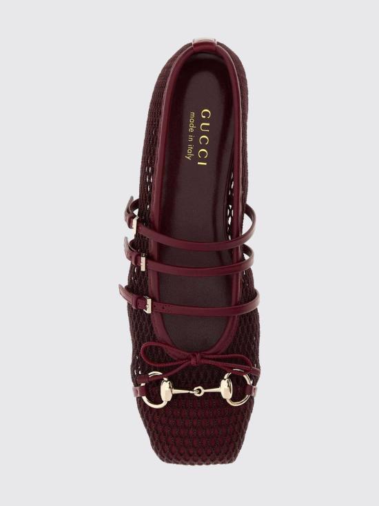 26SS 구찌 홀스빗 플랫 슈즈 835077FAEQZ 6207 Red - GUCCI