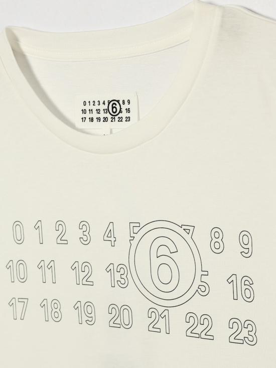 26FW [키즈] MM6 메종마르지엘라 티셔츠 M61117MM02Y M6102 White - MM6 MAISON MARGIELA