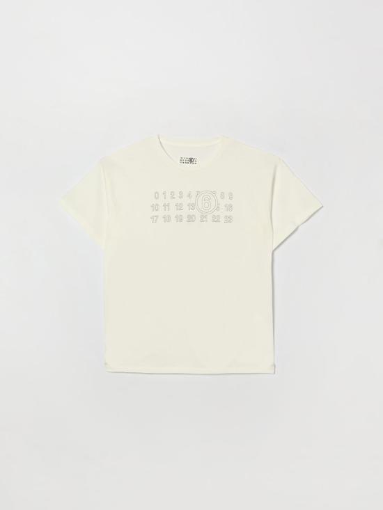 26FW [키즈] MM6 메종마르지엘라 티셔츠 M61117MM02Y M6102 White