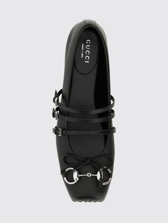26SS 구찌 홀스빗 발레 플랫 814318AAEA4 1000 Black - GUCCI