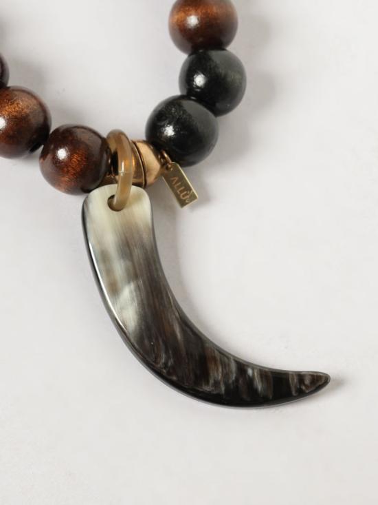 26SS 알루주얼스 목걸이/팬던트 COLLANE WOODY CORNO DARK Black - Allujewels