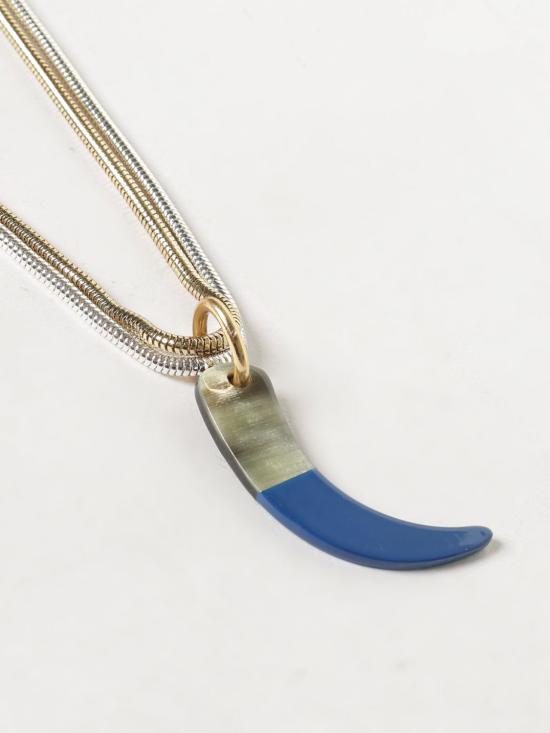 26SS 알루주얼스 목걸이/팬던트 DOUBLE CHAIN CORNO SNAKE Multicolor - Allujewels