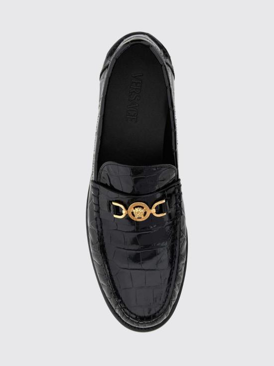 26SS 베르사체 로퍼 10135921A09881 1B00V Black - VERSACE