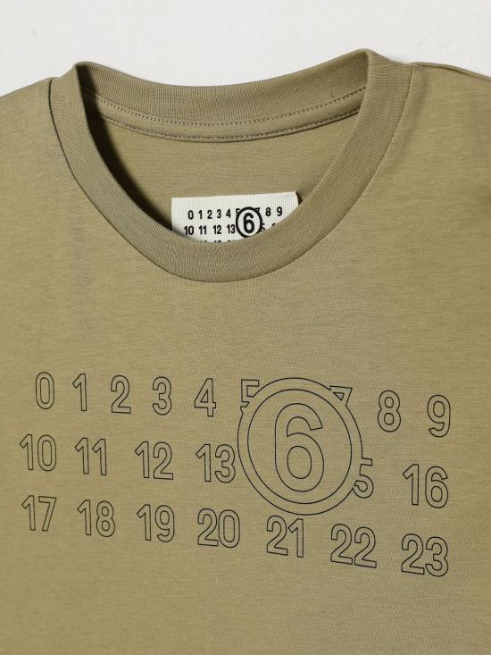 26FW [키즈] MM6 메종마르지엘라 티셔츠 M61117MM02Y M6516 Olive - MM6 MAISON MARGIELA
