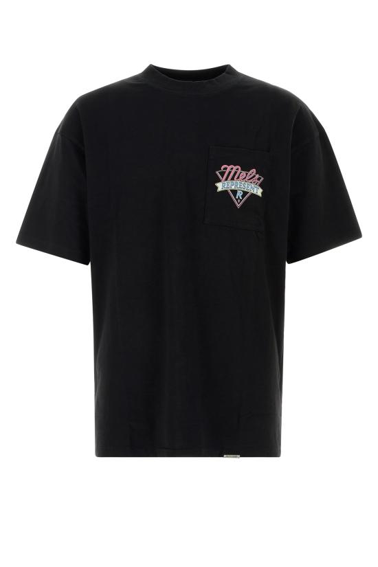 26SS 리프레젠트 반팔 티셔츠 MLM100565 01 JET BLACK