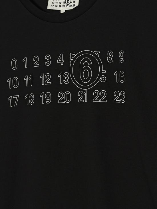26FW [키즈] MM6 메종마르지엘라 티셔츠 M61117MM02Y M6900 Black - MM6 MAISON MARGIELA