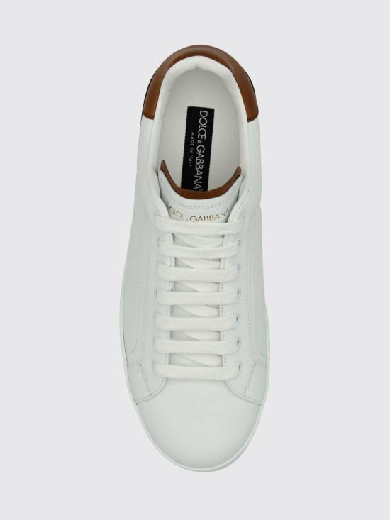 26SS 돌체앤가바나 카프스킨 포르토피노 스니커즈 CS2278A9U73 8S537 White - DOLCE & GABBANA