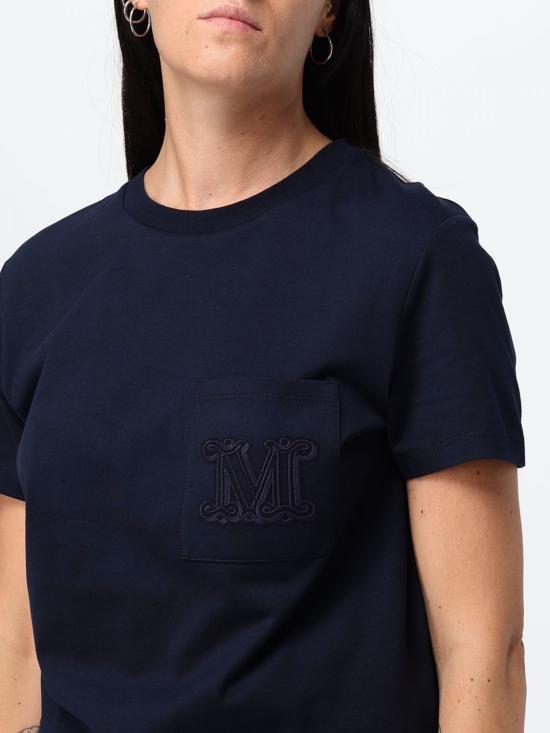 26FW 막스마라 파파이 코튼 저지 티셔츠 2621946051600 008 Blue - MAX MARA