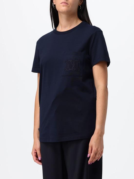 26FW 막스마라 파파이 코튼 저지 티셔츠 2621946051600 008 Blue - MAX MARA