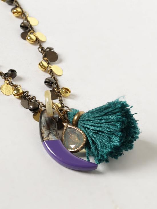 26SS 알루주얼스 목걸이/팬던트 MONETINE NAPPE CORNO LONG OTTONE Gold - Allujewels
