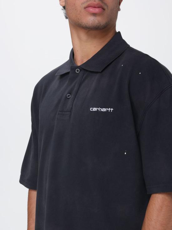 26FW 칼하트 WIP 폴로 티셔츠 I036856 89EJ Black - CARHARTT WIP