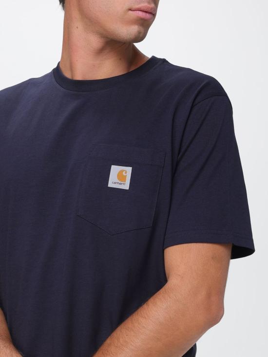 26FW 칼하트 WIP 숏슬리브 포켓 티셔츠 I030434 1CXX Navy - CARHARTT WIP