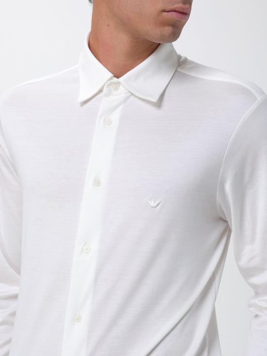 26SS 엠포리오 아르마니 긴팔 셔츠 EM004604AF10017 U0003 White - EMPORIO ARMANI