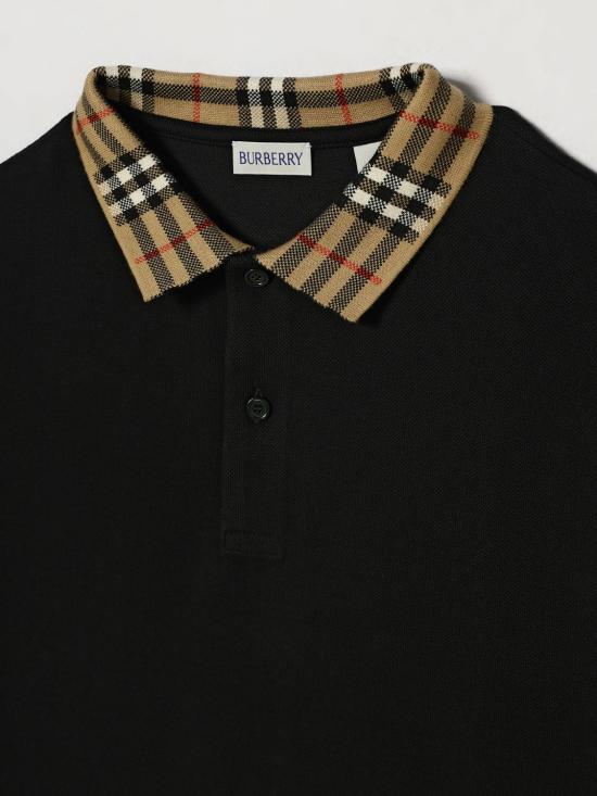 26FW [키즈] 버버리 폴로 셔츠 8105570 Black - BURBERRY