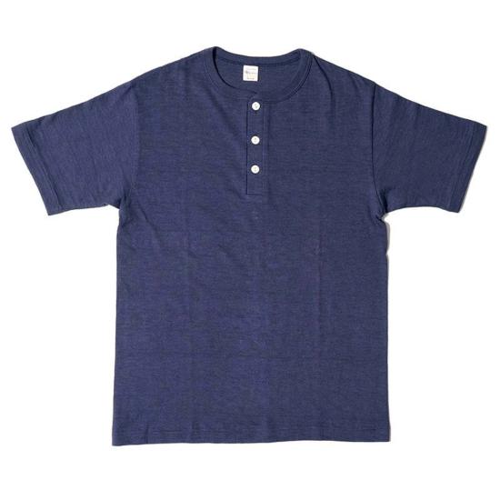  웨어하우스 폴로 티셔츠 Warehouse & Co. Lot 4601 Henley Neck T 에그플랜트/네이비