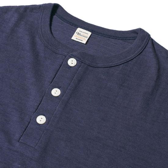  웨어하우스 폴로 티셔츠 Warehouse & Co. Lot 4601 Henley Neck T 에그플랜트/네이비 - WAREHOUSE
