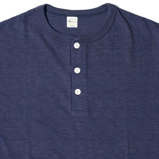  웨어하우스 폴로 티셔츠 Warehouse & Co. Lot 4601 Henley Neck T 에그플랜트/네이비 - WAREHOUSE